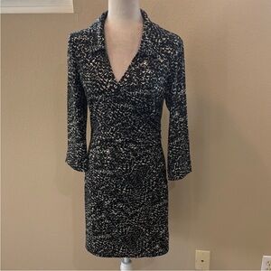 Laundry by Design Black and White Long Sleeve Dress